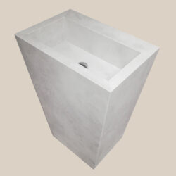 Lavabo a colonna con piletta